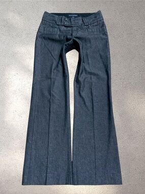 Banana Republic Grey Low-Mid Wide Leg Trouser Pants | Office Siren Slacks